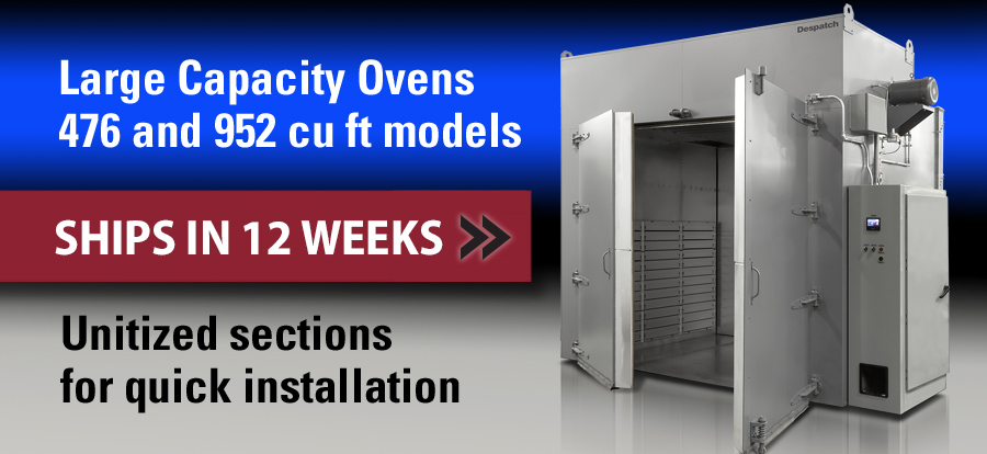 Despatch large capacity industrial ovens